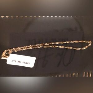 Sterling Silver gold plated  ankle  Bracelet NWT